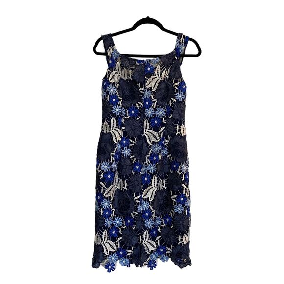 Aidan Mattox Dress Sz 6 Floral Lace Off Shoulder Cocktail Date Night Out Wedding - Picture 3 of 11